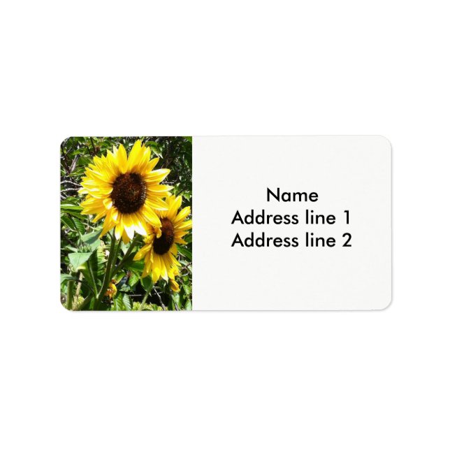 Sunflower address labels (Front)
