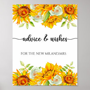 Sunflower advice and wishes for Newlyweds  Poster