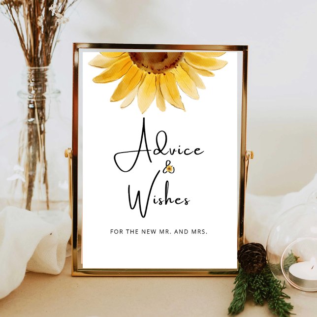 Sunflower advice and wishes for Newlyweds Poster (Creator Uploaded)
