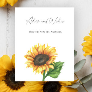 Sunflower - Advice and Wishes for Newlyweds Poster