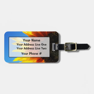 Sunflower Aflame Luggage Tag