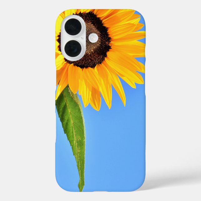 Sunflower Against Sun iPhone Case Blue Sky (Back)