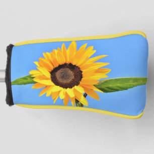 Sunflower Against Sun on Blue Sky - Summer Day Golf Head Cover