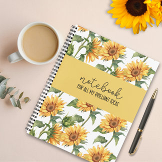 Sunflower “All My Brilliant Ideas” Notebook