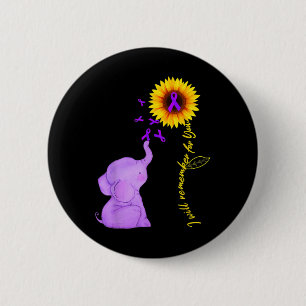Sunflower Alzheimer Awareness  I Will Remember For 6 Cm Round Badge