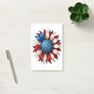 Sunflower American Flag 4Th Of July Post-it Notes
