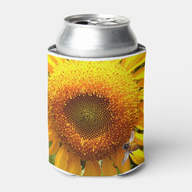 Sunflower and bee can cooler (Can Front)