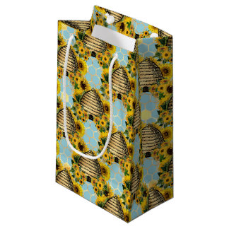 Sunflower and Bee Series Design Eleven Small Gift Bag