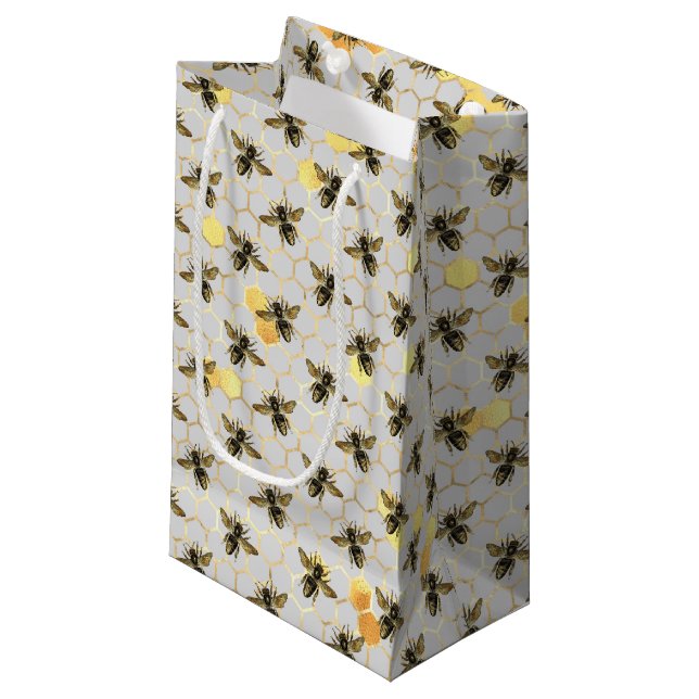 Sunflower and Bee Series Design Five Small Gift Ba Bag (Front Angled)