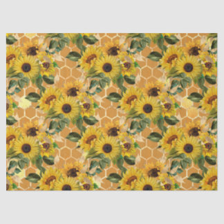 Sunflower and Bee Series Design Two Tissue Paper