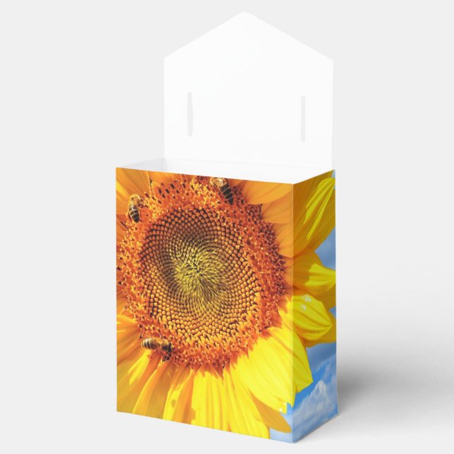 Sunflower and Bees Favour Boxes (Opened)