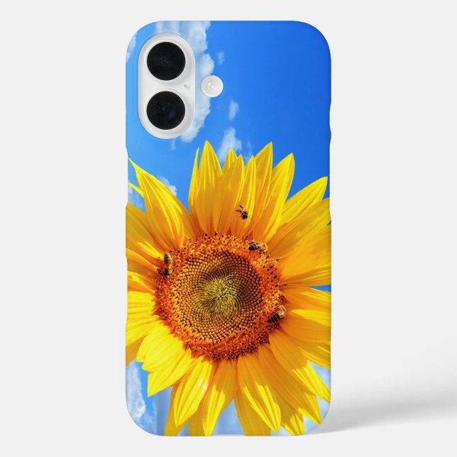 Sunflower and Bees iPhone Case (Back)
