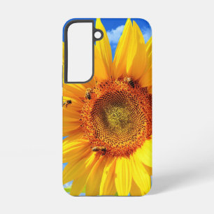 Sunflower and Bees on Blue Sky Samsung Galaxy Case