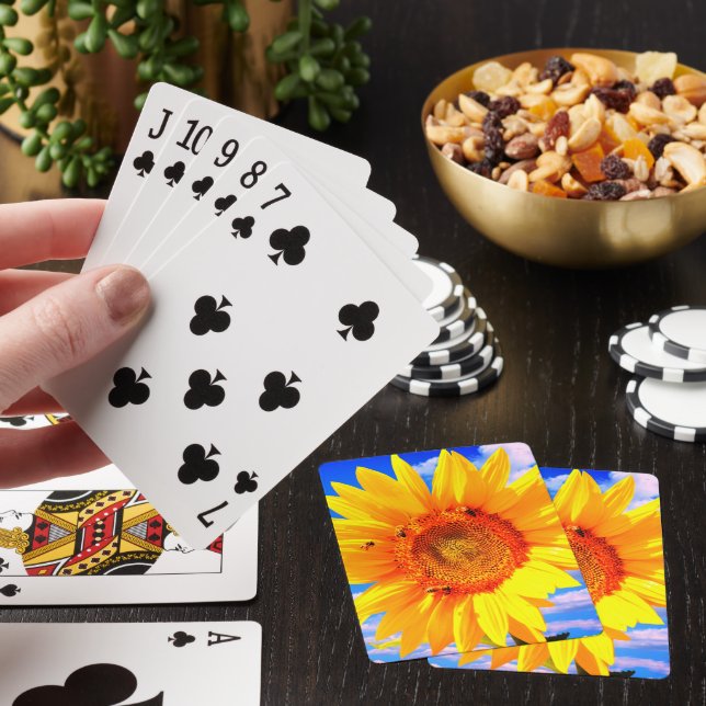 Sunflower and Bees Playing Cards (In Situ)