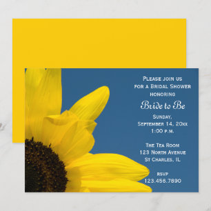 Sunflower and Blue Sky Bridal Shower Invitation