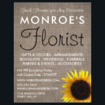 Sunflower and Burlap, Floristry Advertising Flyer<br><div class="desc">Sunflower and Burlap,  Floristry Advertising Flyer by The Business Card Store.</div>