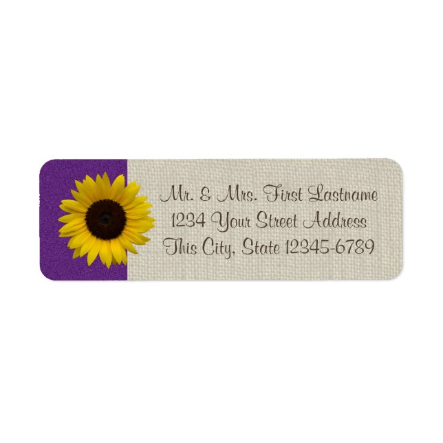 Sunflower and Burlap Purple (Front)