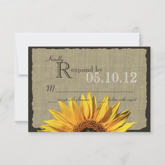 Sunflower and Burlap Response (Front)
