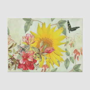 SUNFLOWER AND BUTTERFLY Tissue Paper