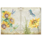 Sunflower and Dragonfly Series Design 1