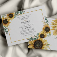 Sunflower and Eucalyptus Greenery Floral Wedding