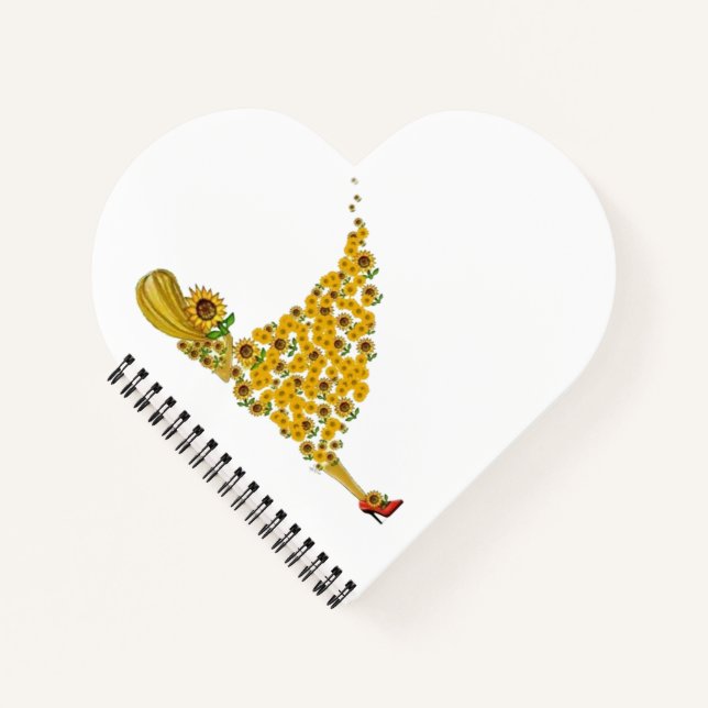sunflower and girl  notebook (Front)