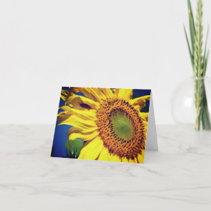 Sunflower And Guest Flower Blank Note Card
