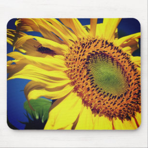 Sunflower And Guest Flower  Mouse Mat