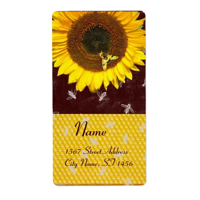 SUNFLOWER AND HONEY BEE ,BEEKEEPING, BEEKEPER (Front)