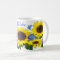 Sunflower and Hydrangea Custom Name Coffee Mug