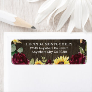 Sunflower and Red Roses Rustic Barn Wood Wedding