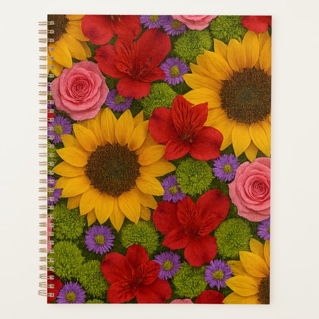 Sunflower and Rose Planner (Front)
