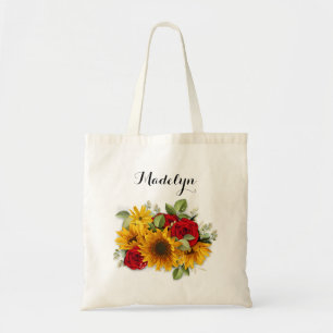 Sunflower and Roses Bridesmaid Bags