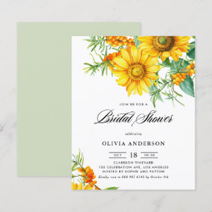 Sunflower and Sea Buckthorn Autumn Bridal Shower