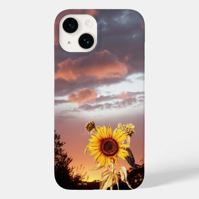 SUNFLOWER AND SUMMER SUNSET Case-Mate iPhone CASE (Back)