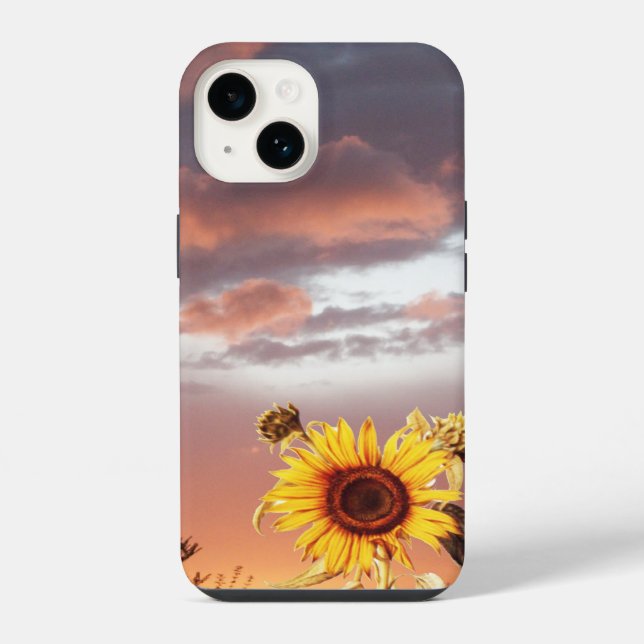 SUNFLOWER AND SUMMER SUNSET iPhone CASE (Back)