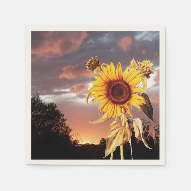 SUNFLOWER AND SUMMER SUNSET NAPKIN (Front)