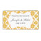 Sunflower and White Damask Water Bottle Label