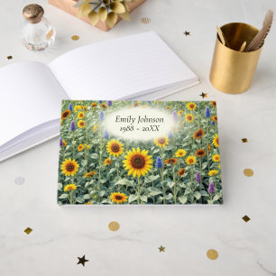 Sunflower and Wildflower Field Memorial Service Guest Book