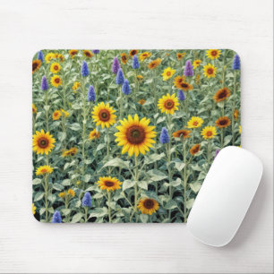 Sunflower and Wildflower Field Mouse Mat