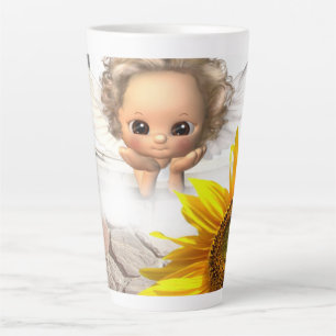 Sunflower Angel Latte Mug