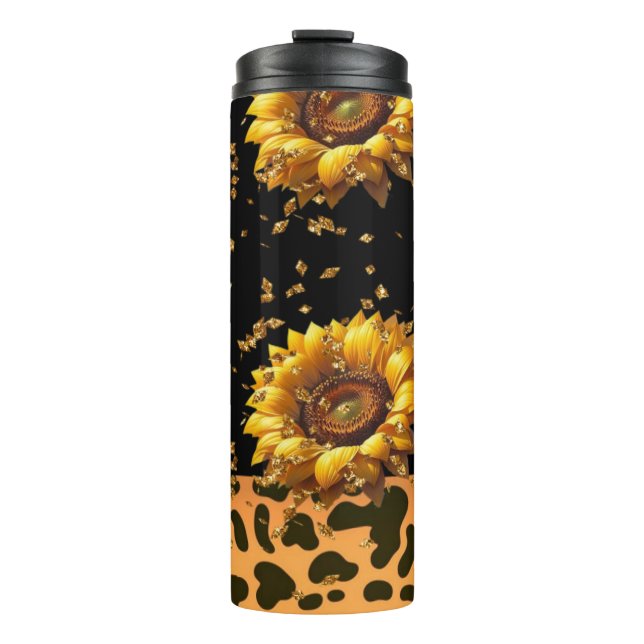 Sunflower Animal Print Tumbler (Front)