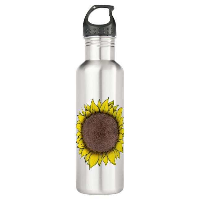 Sunflower Art 710 Ml Water Bottle (Front)