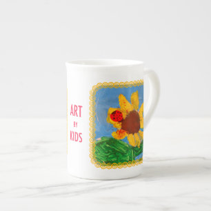 Sunflower "Art by Kids" Bone China Mug
