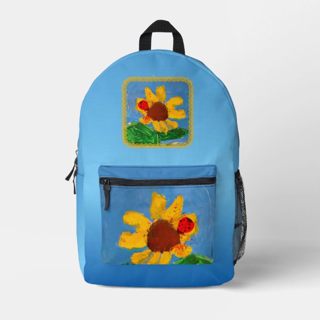 Sunflower "Art by Kids" Printed Backpack (Front)
