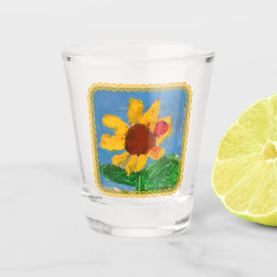 Sunflower "Art by Kids" Shot Glass