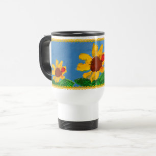 Sunflower "Art by Kids" Travel Mug