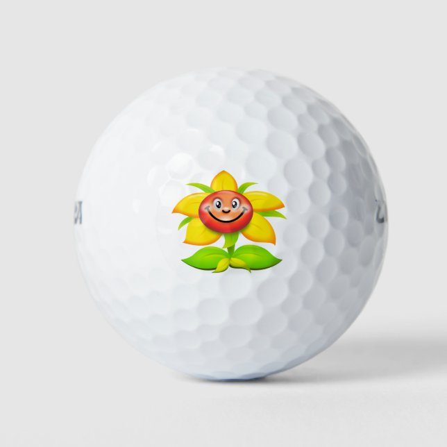 Sunflower Art Golf Balls (Front)