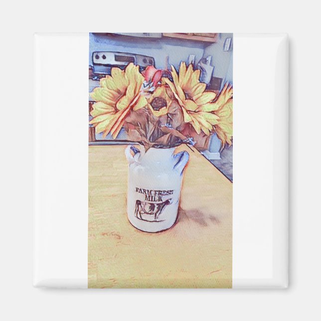 Sunflower Art Magnet (Front)