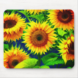 Sunflower Art Mouse Mat